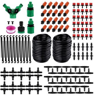 149Pcs Tuin Irrigatiesysteem 15M Plant Watering Kit Water Saving System Verstelbare Nozzle Drippers Voor Kas Patio