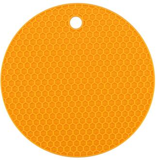 14Cm Ronde Hittebestendige Siliconen Placemat Drink Cup Onderzetters Antislip Pannenlap Mat Keuken Accessoires Onderzetters oranje