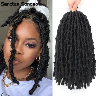 14Inch Synthetische Vlinder Locs Haak Hair Dreadlocks Knooploos Haak Dreads Ombre Kleur Vlechten Hair Extensions Voor Vrouwen 2 Stks/partij