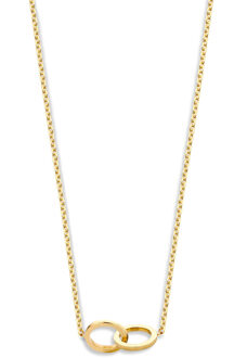 14k gouden ketting Iconic Double Open Circle 43 cm  geelgoud - One Size,