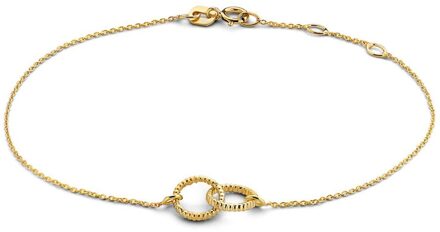 14k gouden Vintage Open Circles armband  goud - One Size,