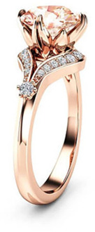 14k Rose Gold Diamond Ring for Women Ametrine Bizuteria gold diamond anillos mujer Gemstone Jewelry bijoux femm Diamond 14k Ring