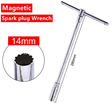 14mm/16mm Spark Plug Socket Wrench With Shrapnel Chrome Vanadium Steel Inner Arc-angle Three-stage Spark Plug Removal Tool