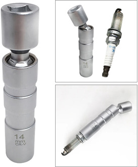 14mm 3/8' 12pt Drive Spark Plug Wobble Socket for BMW 1,3,5 Series E81 E90 E60 for Audi For VW Magnetic Swivel Removal Sockets
