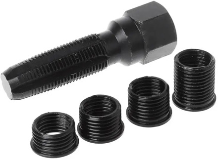 14mm Spark Plug Rethread Rethreader Repair Tap Tool Reamer Inserts Kit Professional
