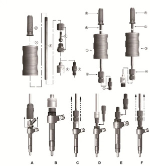 14pcs Common Rail Diesel Fuel Injector Removal Tool