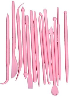 14Pcs Lichtgewicht Klei Zachte Modder Dubbele Heads Multi Functionele Vormgeven Sculptuur Carving Tool Set roze