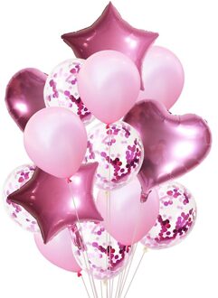 14Pcs Multi Confetti Ballon Happy Birthday Ballonnen Rose Gold Helium Ballons Jongen Meisje Baby Shower Feestartikelen