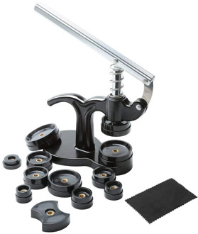 14Pcs Watch Press Set,18Mm To 50Mm Watch Case Closer,Watch Repair Kit (Black)