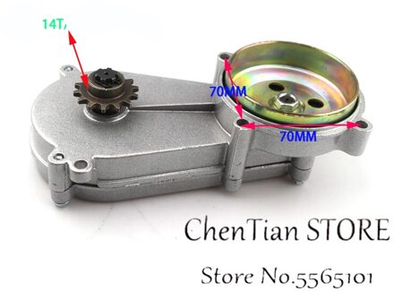 14T Missie Versnellingsbak Versnellingsbak Voor 47cc 49cc 2-Takt Clutch Mini Pocket Bike High Performance Aluminium Donkergrijs