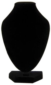 15*10Cm 1x Zwarte Sieraden Ketting Choker Display Stand Bust Hals Kleine Fluwelen Showcase Toon Stand