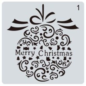 15*15 Vrolijk Kerstfeest Gelaagdheid Stencils Voor Diy Scrapbook/Fotoalbum Decoratieve Embossing Kleuring, Schilderen Stencil, home Decor