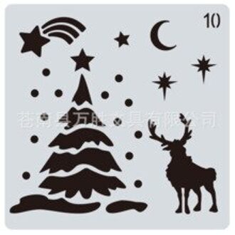 15*15 Vrolijk Kerstfeest Gelaagdheid Stencils Voor Diy Scrapbook/Fotoalbum Decoratieve Embossing Kleuring, Schilderen Stencil, home Decor