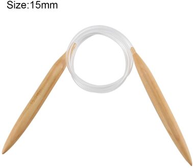 15/20/25Mm Houten Circulaire Bamboe Gebreide Haak Haak Dikke Trui Breinaalden Stitch Tapijt Ring Naald tool Nw as tonen 15mm