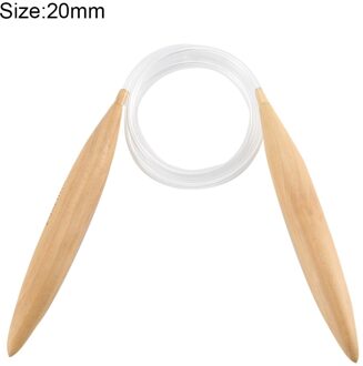 15/20/25Mm Houten Circulaire Bamboe Gebreide Haak Haak Dikke Trui Breinaalden Stitch Tapijt Ring Naald tool Nw as tonen 20mm