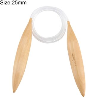 15/20/25Mm Houten Circulaire Bamboe Gebreide Haak Haak Dikke Trui Breinaalden Stitch Tapijt Ring Naald tool Nw as tonen 25mm