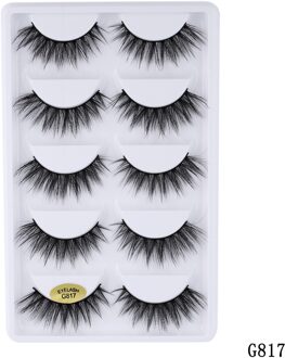 15-25Mm 3D Faux Nertsen Haar Kruis Valse Wimpers 5/10 Paar Lange Wimpers Handgemaakte Dikke make-Up Beauty Extension Gereedschap HB476