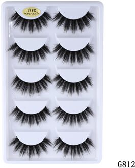 15-25Mm 3D Faux Nertsen Haar Kruis Valse Wimpers 5/10 Paar Lange Wimpers Handgemaakte Dikke make-Up Beauty Extension Gereedschap HB949