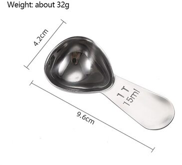 15/30 Ml Maatbekers En Maatlepel Scoop Siliconen Handvat Keuken Meten Koffie Keuken Tool Coffeeware Accessoires 15ml
