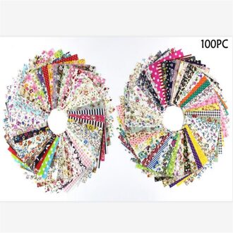 15/50/100Pcs Katoen Stof Gedrukt Doek Naaien Quilten Stoffen Voor Patchwork Handwerken Diy Handgemaakte Accessoires 10 x10cm 100stk
