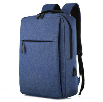 15.6 Inch Laptop Usb Rugzak Schooltas Rugzak Anti Diefstal Mannen Rugzak Reizen Daypacks Mannelijke Leisure Rugzak Mochila blauw