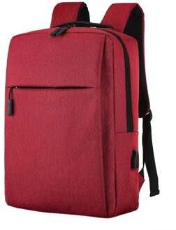 15.6 Inch Laptop Usb Rugzak Schooltas Rugzak Anti Diefstal Mannen Rugzak Reizen Daypacks Mannelijke Leisure Rugzak Mochila rood