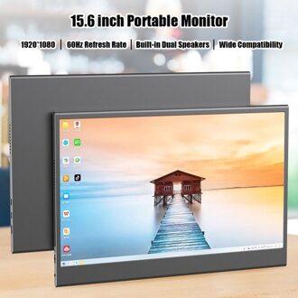15.6 inch Portable Monitor IPS Screen 1920*1080 Resolution 170° Wide Viewing Angle 60Hz Refresh Rate Wide Compatibility