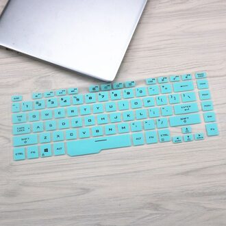 15.6 inch Silicone laptop toetsenbord cover skin Protector Voor ASUS ROG Zephyrus M GU502 GU502GU GU502GV GU502G es031t S7D S5D s5DU Skyblue