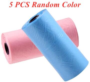 15/75 Pcs Afbreekbare Pet-afval Kak Tassen Hond Kat Schoon Up Refill Vuilniszak Hond Kak Tas Afval Zakken Dispenser outdoor Schoon 5 stk willekeurig kleur