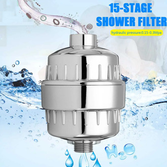 15 Bath Water Purifier Bathroom Shower Filter 1/2'' Universal Water Treatment Health Softener Chlorine Removal High Output