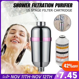 15 Bathroom Shower Filter Bathing Water Filter Purifier Water Treatment Health Softener Chlorine Removal Water Purifier