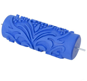 15 Cm Wanddecoratie Bloem Patroon Empaistic Schilderen Roller Voor Decorating Machines Diy Blauw