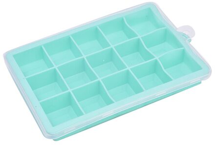 15 Cubes Ice Cube Tray Silicone Ice Cube Maker Mold Met Deksels Voor Ijs Party Whiskey Cocktail Koud drinken groen