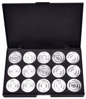 15 Grids 26 Mm Lege Magnetische Oogschaduw Pigment Palette Aluminium Pannen Diy Make-Up Palet Voor Vrouwen Make-Up Case 15*10*1 Cm