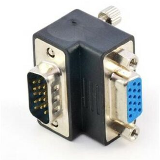 15 HD VGA Gender Changer Adapter,90°angled , Female-Male - small