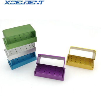 15 Holes Dental Bur Holder Stand Autoclave Disinfection Box Case for High Speed Burs Dental Laboratory Equipment