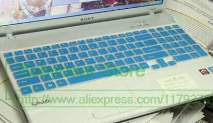 15 Inch 15.5 ''Silicone Keyboard Cover Protector Voor Sony Eb Serie Ee Cb El Eh Se F219 F24 E15 s15 E17 Serie Met Nummer Zone blauw