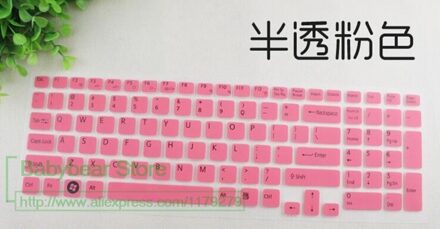 15 Inch 15.5 ''Silicone Keyboard Cover Protector Voor Sony Eb Serie Ee Cb El Eh Se F219 F24 E15 s15 E17 Serie Met Nummer Zone roze