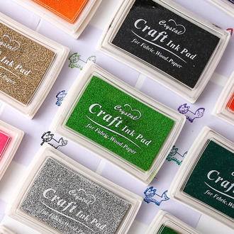 15 Inkpad Colors DIY Craft Inkpad Handmade Oily Rubber Stamp Fabric Wood Paper Scrapbook Inkpad Stamping Tool