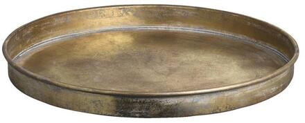 15% korting - Leen Bakker - Dienblad Krist - 4,2xØ47 Cm - Metaal - Goudkleurig - B4.2 Cm