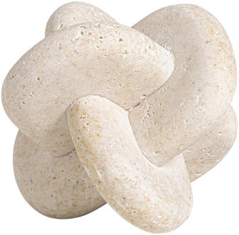 15% korting - Leen Bakker - Object Knot Off-white - 10x10x10 Cm - Polyresin - Wit#Crème