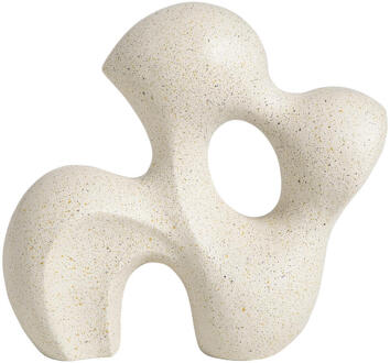 15% korting - Leen Bakker - Object Nave Off-white - 21x20,5x9 Cm - Polyresin - Wit#Crème