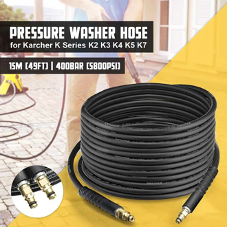 15 Meters High Pressure Washer Hose Pipe Cord Car Washer Water Cleaning Extension Hose for Karcher K Series K2 K3 K4 K5 K7