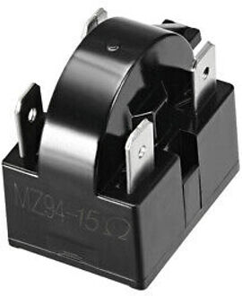 15 Ohm 4 Pin Koelkast PTC Starter Relais Zwart