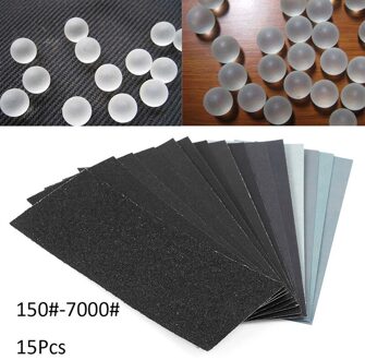 15 Pcs 150-7000 Grit Nat En Droog Schuurpapier Schuurpapier Polijsten Voor Auto Repareren Bevestiging