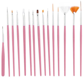 15 Pcs Cosmetic Nail Art Polish Painting Draw Pen Brush Tips Tools Set UV Gel DIY Decoration Beauty Painting Nail Equipment Tool