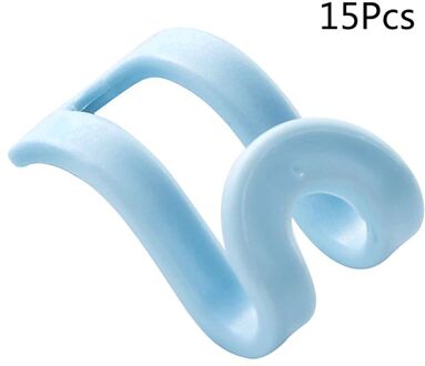 15 Pcs Mini Massaal Kleerhanger Thuis Haak Closet Organizer Blauw