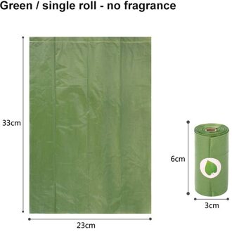 15 Pcs/Roll Hond Kak Tassen Bio Degradeable Milieu Pet Vuilniszakken 33*23Cm Groen Vuilnis tas Huisdier Product zwart