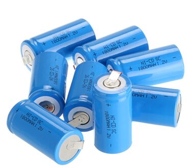 15 STKS 1800 mah SC Ni-CD oplaadbare batterij-blauw kleur 4.25*2.2 cm