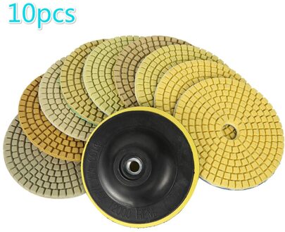 15 Stks/set Diamant Polijsten 4Inch 100Mm Nat/Droog Polijsten Backer Graniet Marmer Beton Steen Slijpschijven handgereedschap type1-10stk